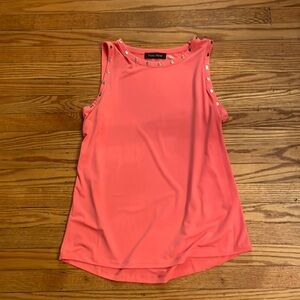 Pink tank blouse w gold details